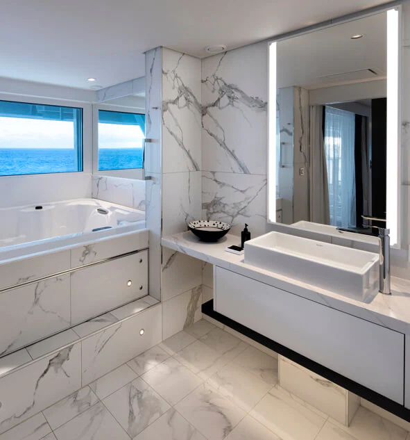 Penthouse Suite Bathroom on Celebrity Edge Series